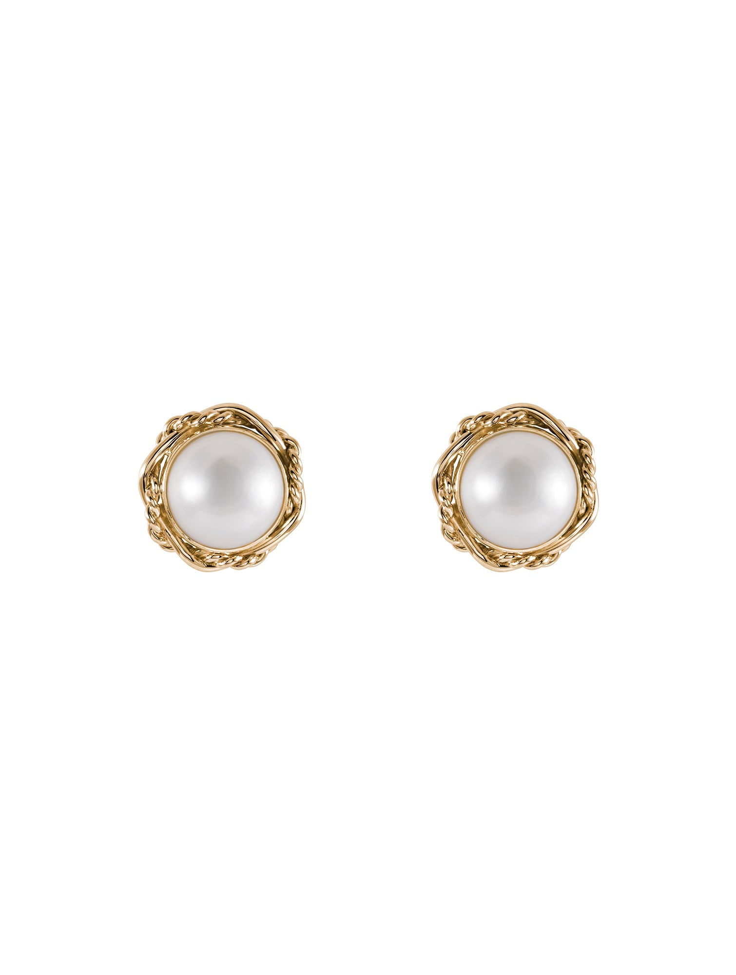 Zoe Earrings in Pearl - Unikatowe kolczyki z perłą słodkowodną