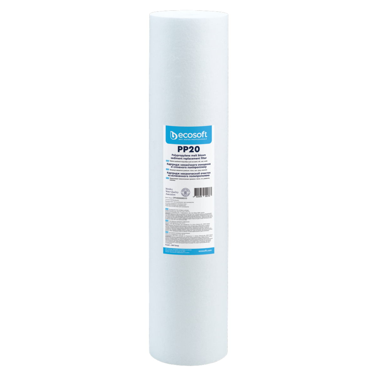 Filtr piankowy Ecosoft PP Melt Blown BB20 4,5′′×20′′, 20 mikronów