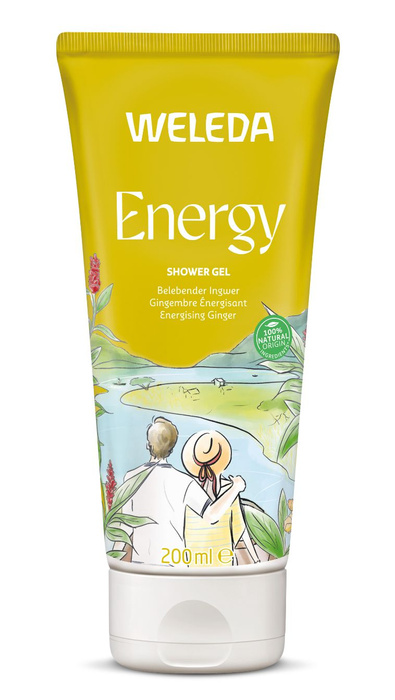 WELEDA Energy, żel pod prysznic z imbirem, 200 ml