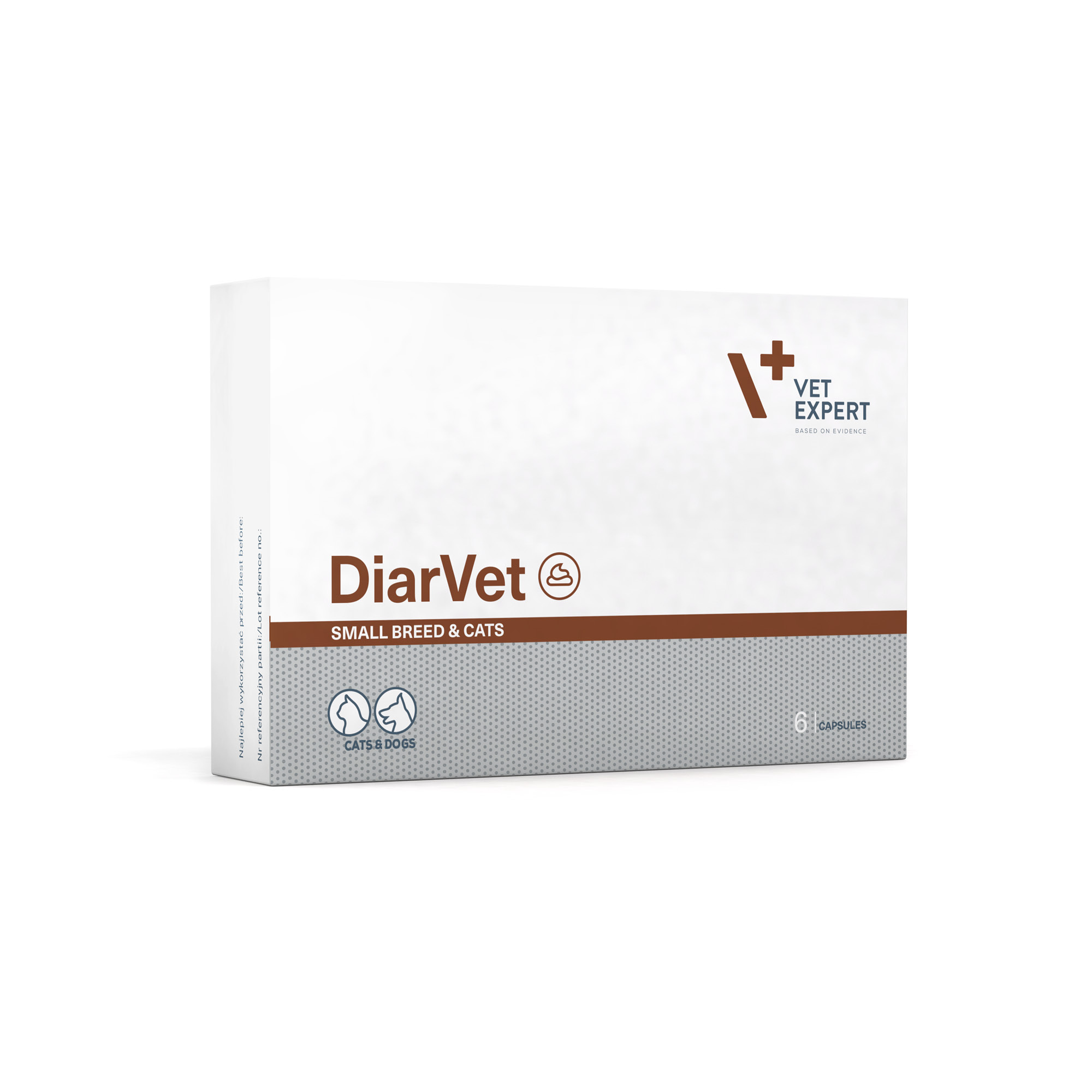 DiarVet Small Breed & Cats | VET EXPERT | 6 kapsułek | Preparat na biegunkę dla małych psów i kotów