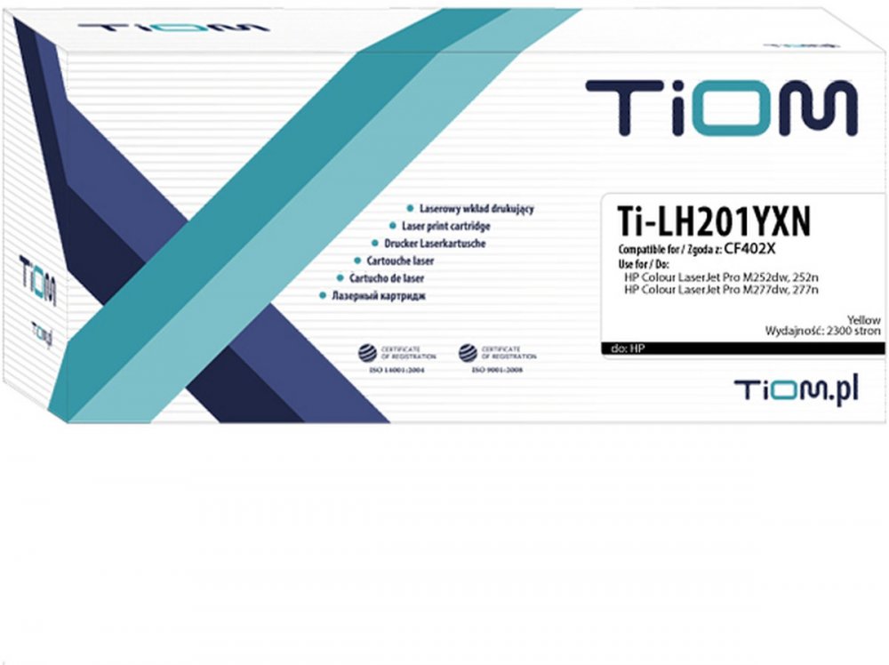 Toner Tiom CF402X (Ti-LH201YXN / 201X), 2300 stron, yellow – zamiennik