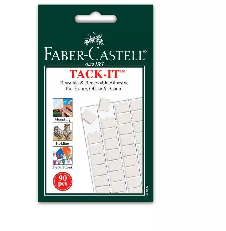 Faber Castell Tack-it masa mocująca 50 g (90 kostek), biały