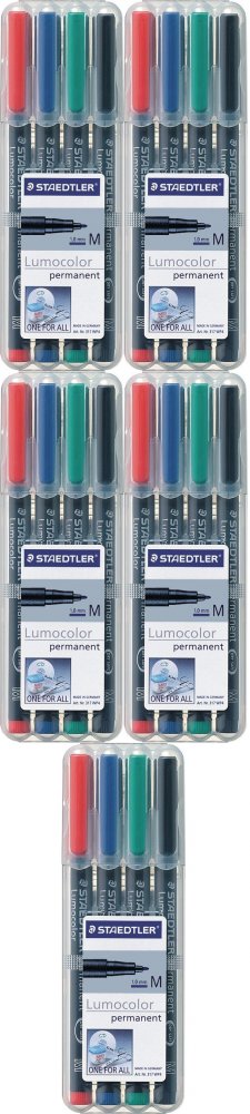 Staedtler Lumocolor foliopisy 4 szt. etui 0,8–1,0 mm (M) mix kolorów