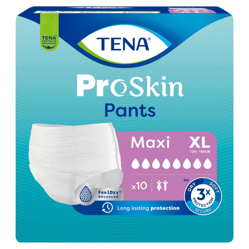 Tena pants proskin maxi - majtki chłonne, rozmiar xl, 10 sztuk