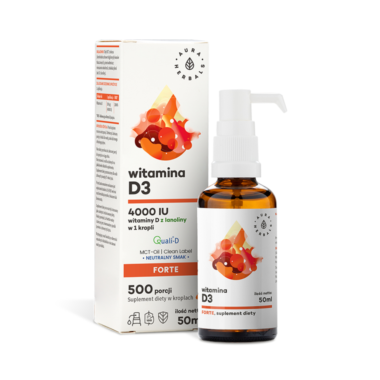 Aura herbals witamina d3 (4000iu), 50 ml