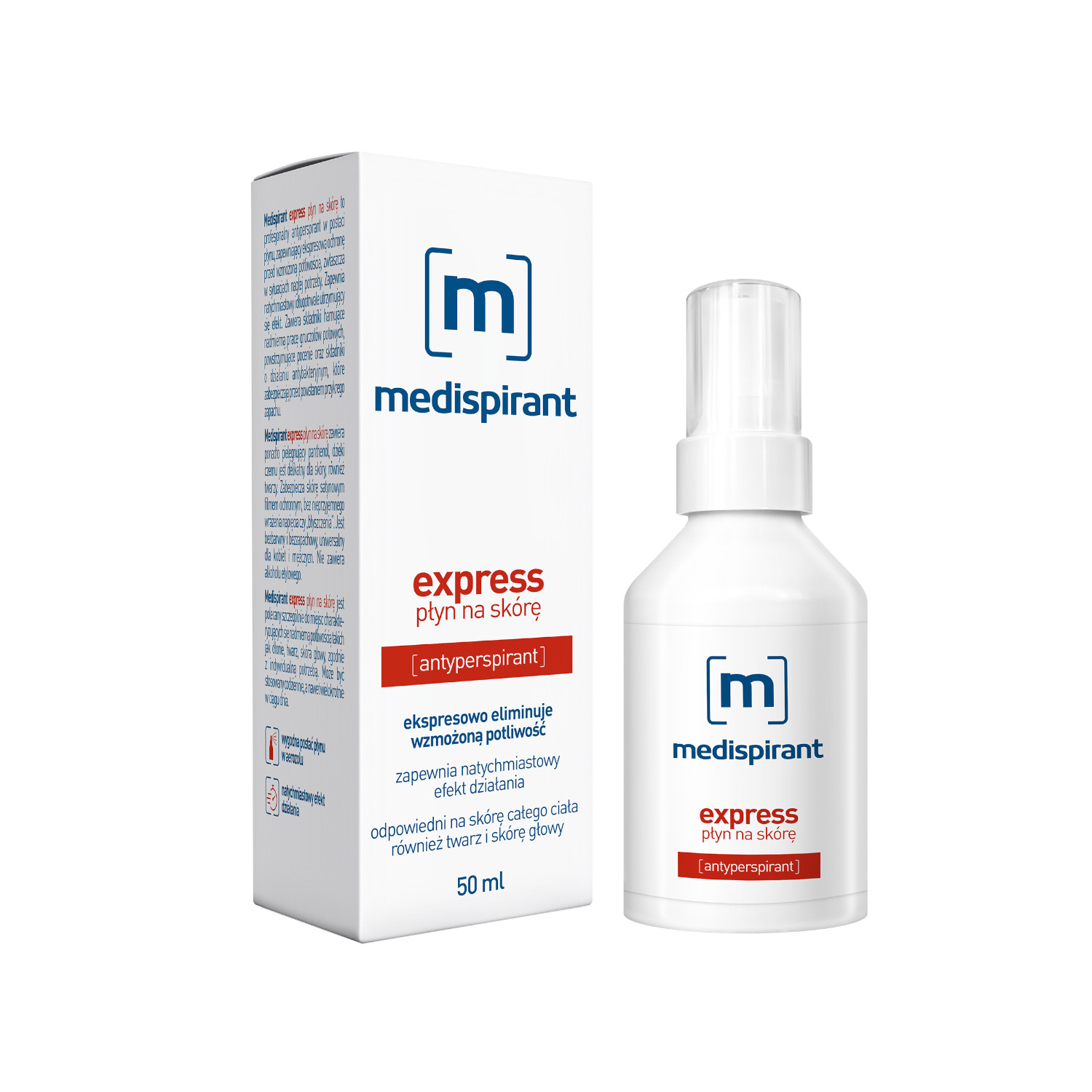 Medispirant express, antyperspirant w płynie na skórę, 50 ml