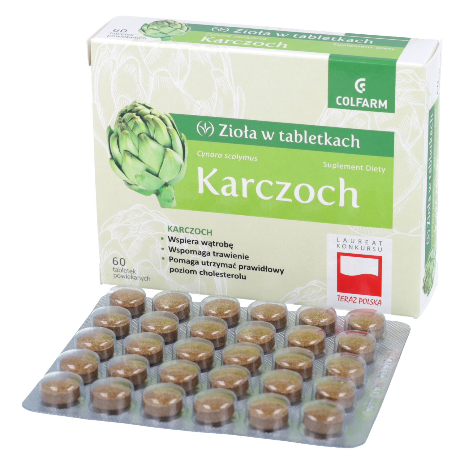 Karczoch, 60 tabletek powlekanych