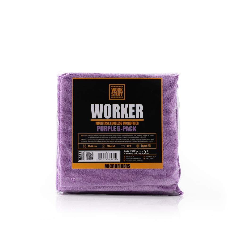 Work Stuff Worker 5-pack Purple - uniwersalna ściereczka z mikrofibry
