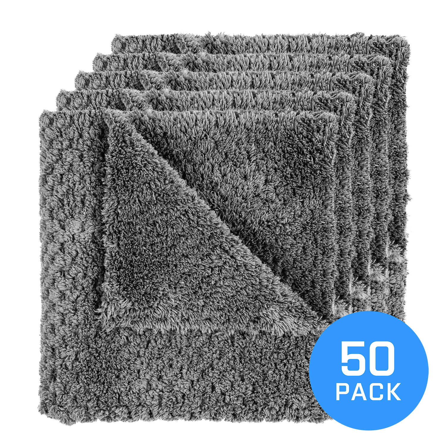 FX Protect STEEL GREY 40x40cm 50 pack - zestaw mikrofibr puszysto-waflowych
