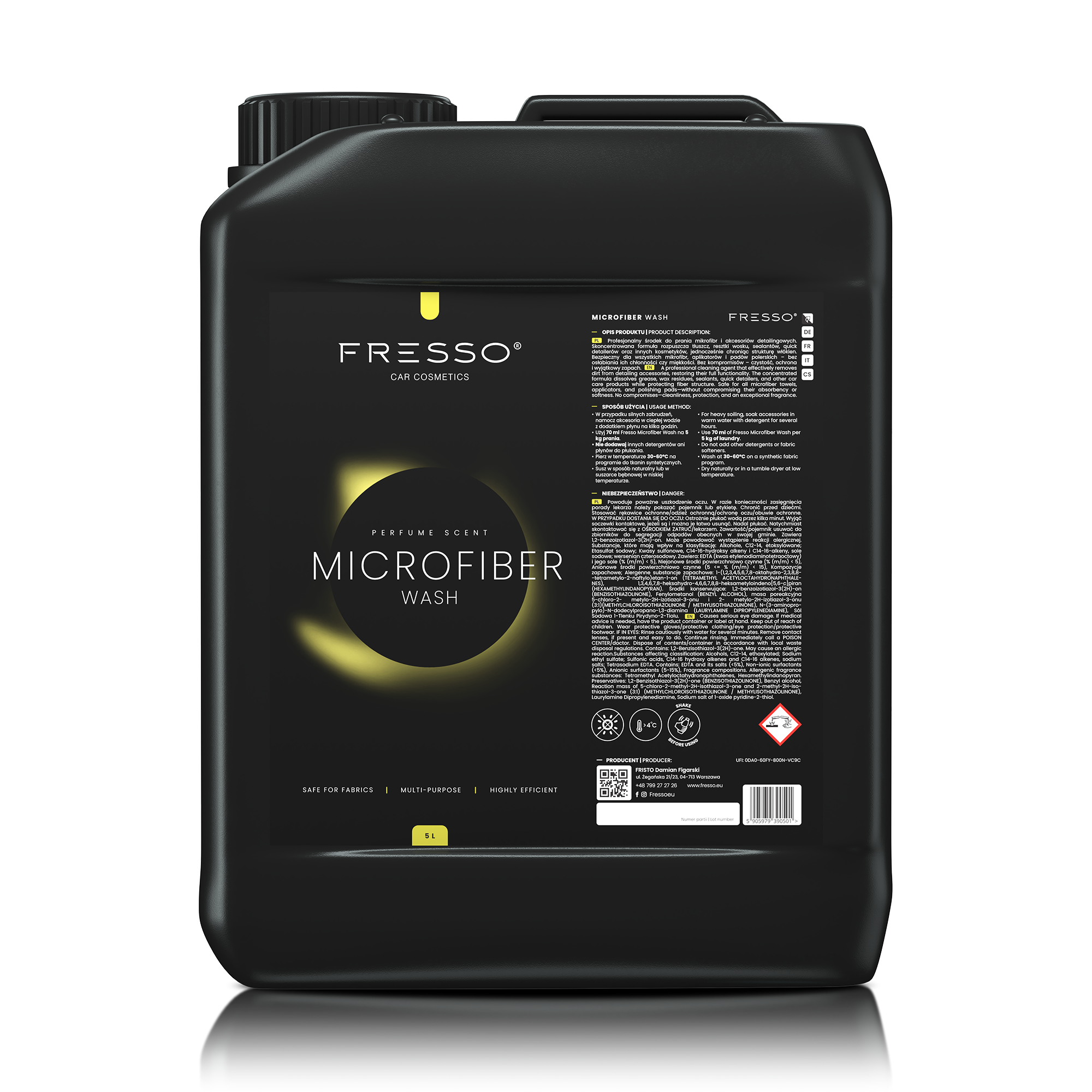 Fresso Microfiber Wash 5L - detergent do prania mikrofibr