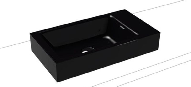 Kaldewei Puro umywalka 55x30 cm nablatowa prostokątna model 3166 czarna 906906013701