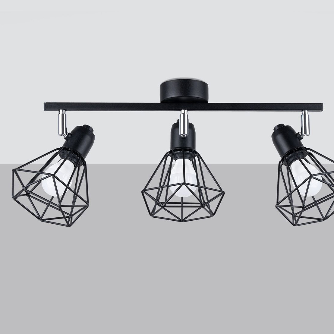 Sollux Lighting Artemis lampa podsufitowa 3x40W czarna SL.1107