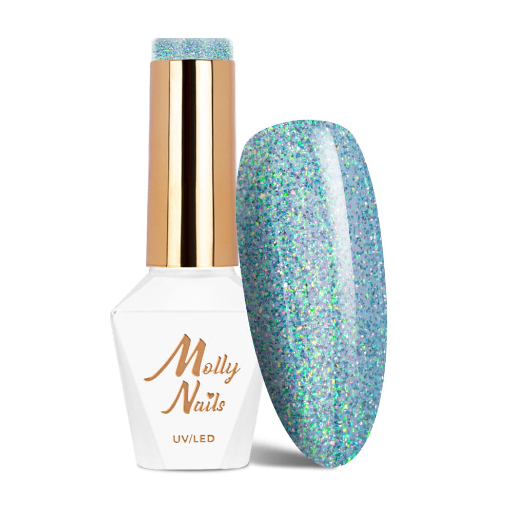 Lakier hybrydowy LED/UV Gel Polish Molly Nails Shocking Shine Nr 685 Little Soul HEMA/Di-HEMA Free 8g