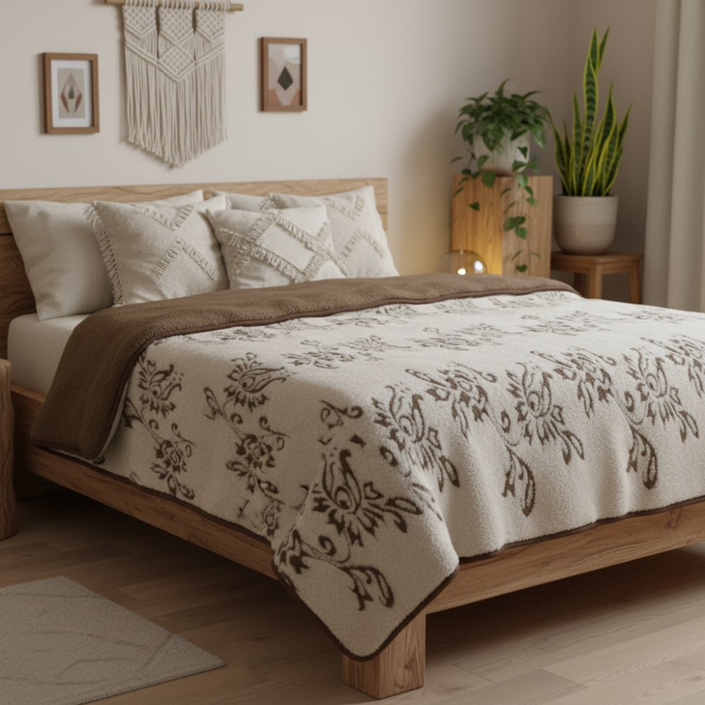 kołdra wełniana camel lombardia Woolmark 200x220