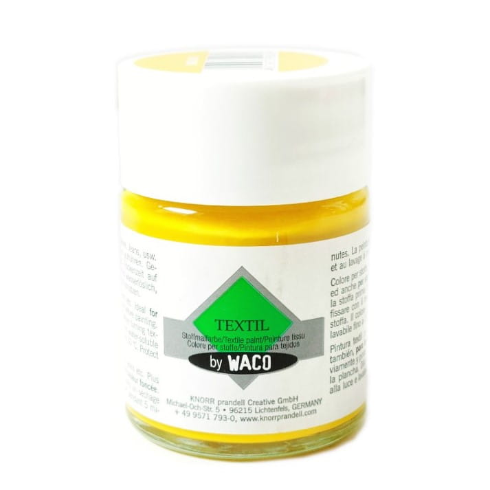 Farba do tkanin Waco 50ml. kolor żółty