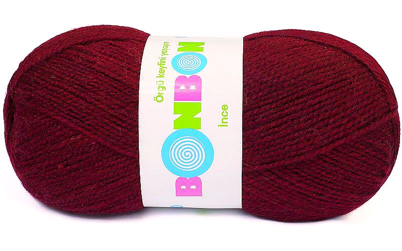 włóczka Bonbon Ince 100gr kol. 98220 / ciemne bordo