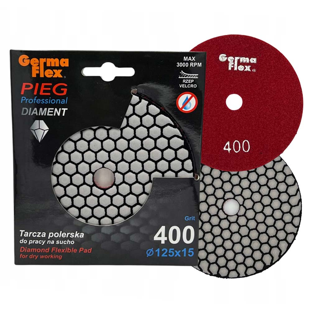 Tarcza diamentowa polerska do szlifowania gresu terakoty 125/P400