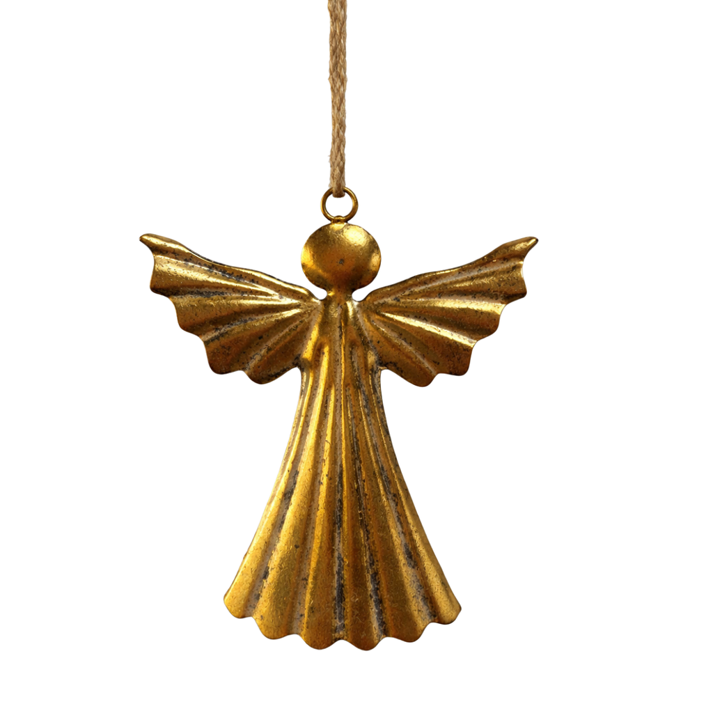 Zawieszka Aniołek metalowy złoty 21cm
