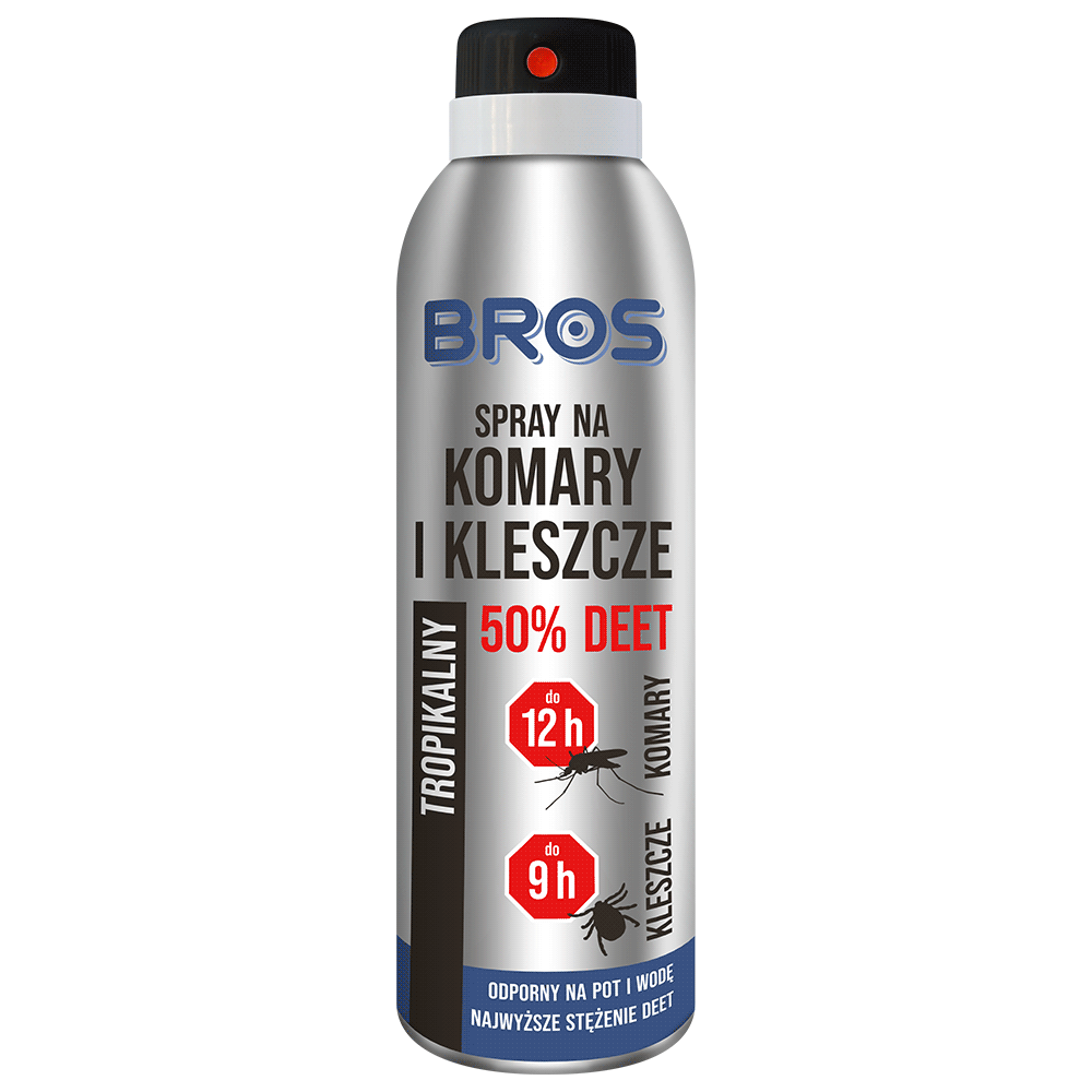 Spray na komary i kleszcze 50% DEET 90ml BROS