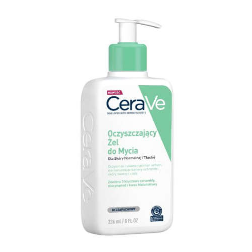 Cerave - oczyszczający żel do mycia, do skóry normalnej i tłustej, 473 ml