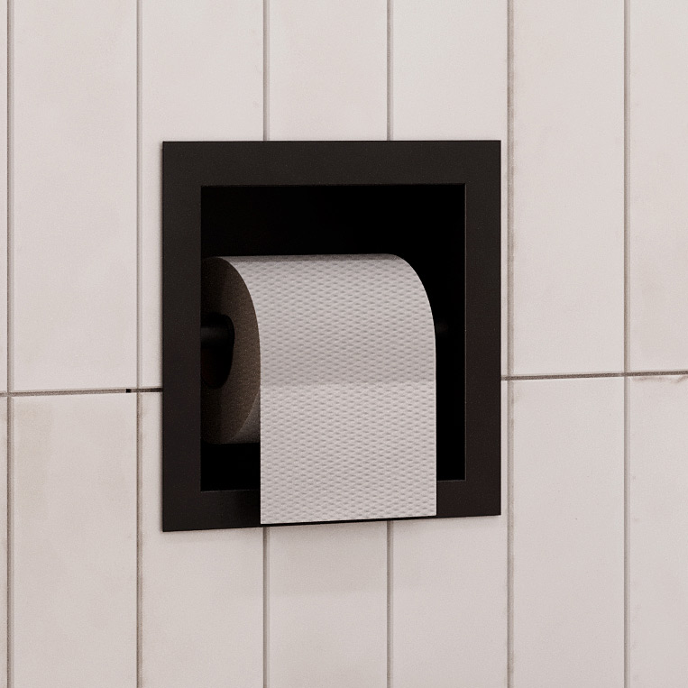 Oltens Grotta uchwyt na papier toaletowy czarny mat 81112300 - Wysyłka w 24h