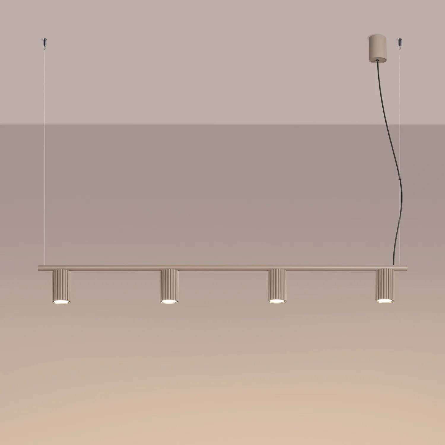 Sollux Lighting Karbon lampa wisząca 4x10 W taupe SL.2718