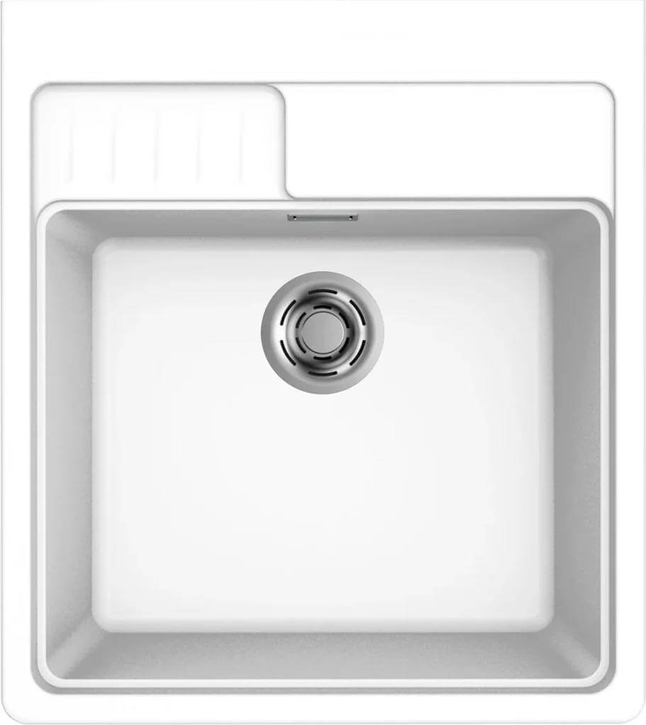 Elleci Spazio zlewozmywak granitowy 66,5x60 cm biały LKS60096XLP