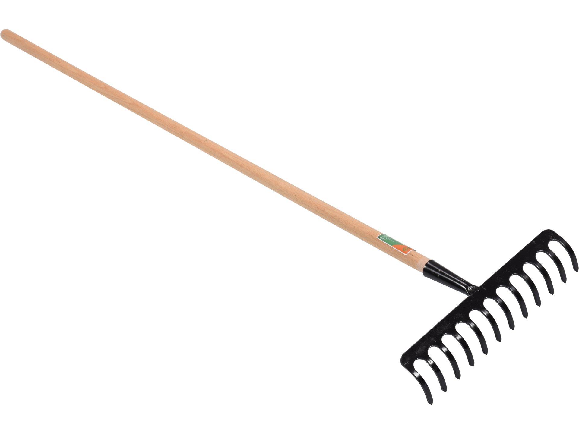 Grabie metalowe ogrodowe FLO 12 zębów stalowe z trzonkiem 140cm do liści 35782
