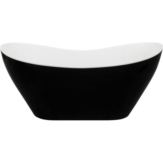 BESCO Wanna wolnostojąca VIYA BLACK&WHITE 160x70 klik-klak chrom