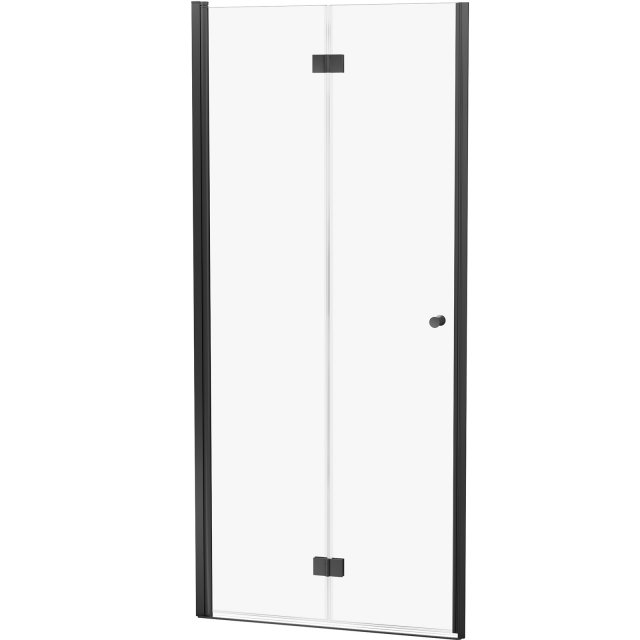 NEW TRENDY Drzwi prysznicowe SUPERIA BLACK 80x195 składane D-1033A