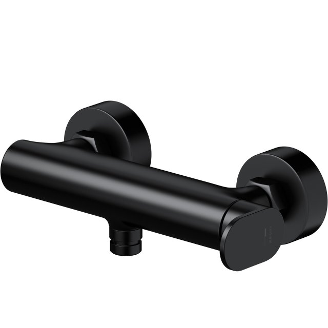 CERSANIT Bateria prysznicowa LUNA ścienna czarna S1057-011