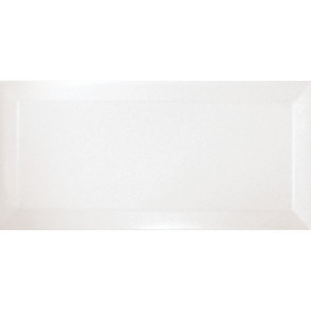 Płytka ścienna hiszpańska Ribesalbes BISEL BLANCO BRILLO 10x20 gat. I