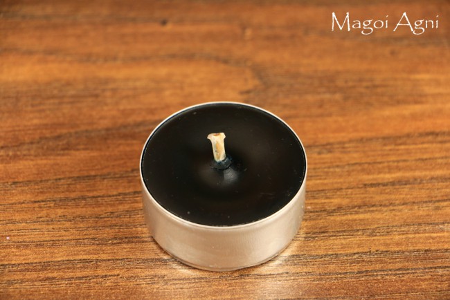 Tealight - świeca z wosku herbaciarka - czarna (6 sztuk)