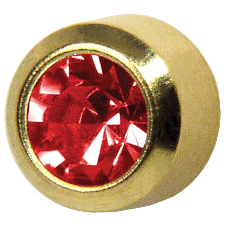 Kolczyki Garnet w oprawie pełnej kolor złoty r Studex Plus
