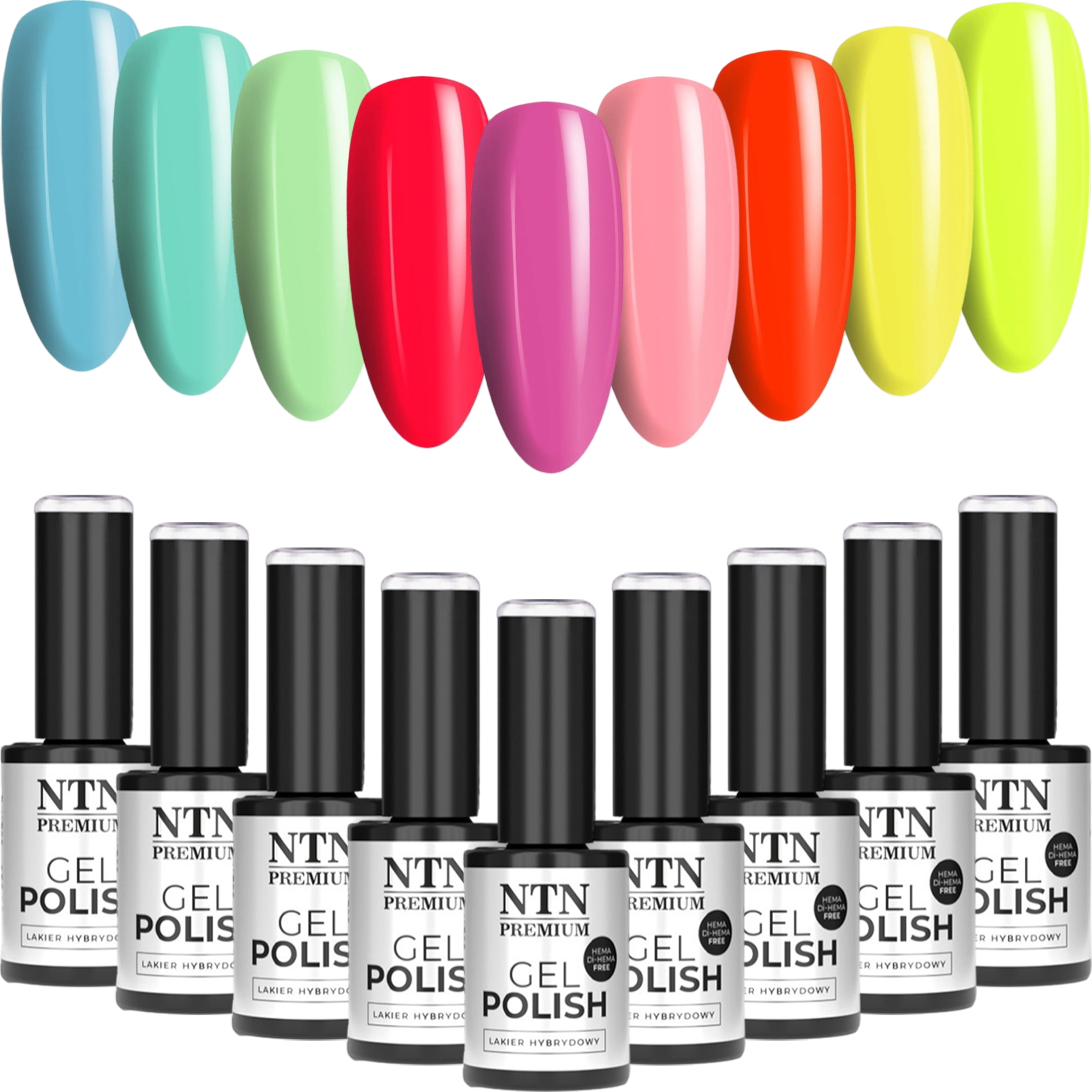 9x Lakier Hybrydowy NTN 5g California ZESTAW 9w1