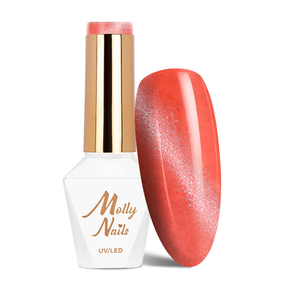 Lakier hybrydowy LED/UV Gel Polish Molly Nails Neon Flashy Cat Eye Nr 170 HEMA/Di-HEMA Free 8g