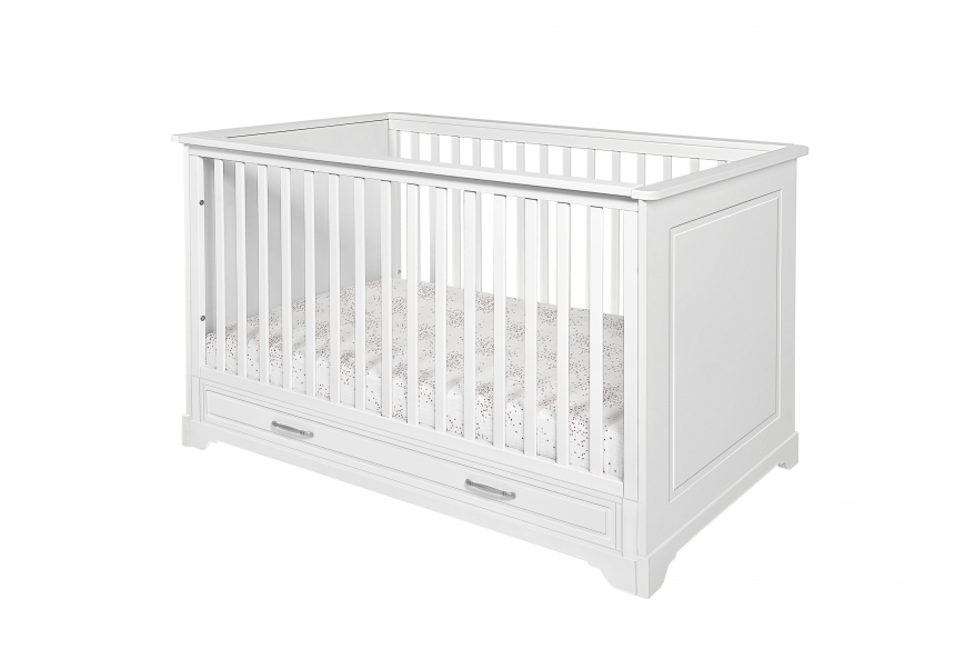 Novelies, Melody - łóżeczko 70x140 z opcją tapczanika-Biały