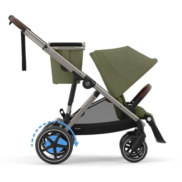 Cybex e-Gazelle S - elektryczny wózek spacerowy-Moss Green (Taupe Frame)