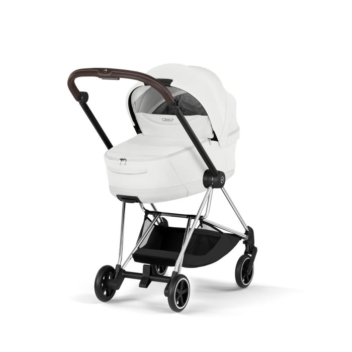 Cybex Mios 5.0 Style - wózek głęboko-spacerowy 2w1-Off White-Chrome (with Brown leather)