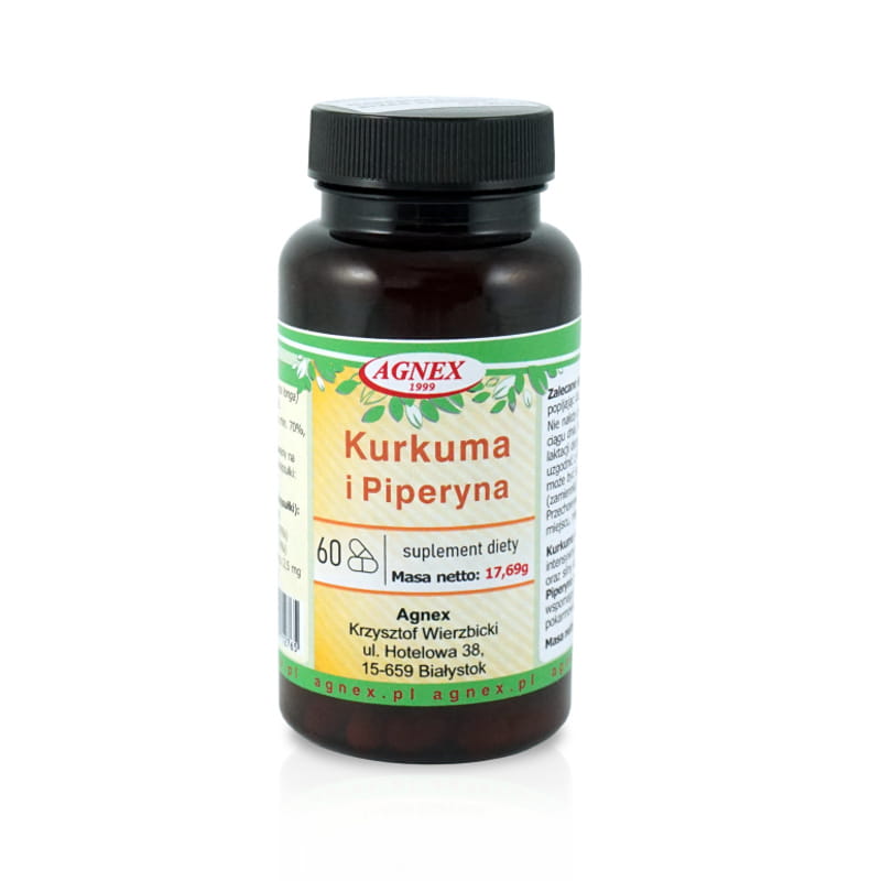 Kurkuma + piperyna 294,75 mg 17,69 g (60kaps.)