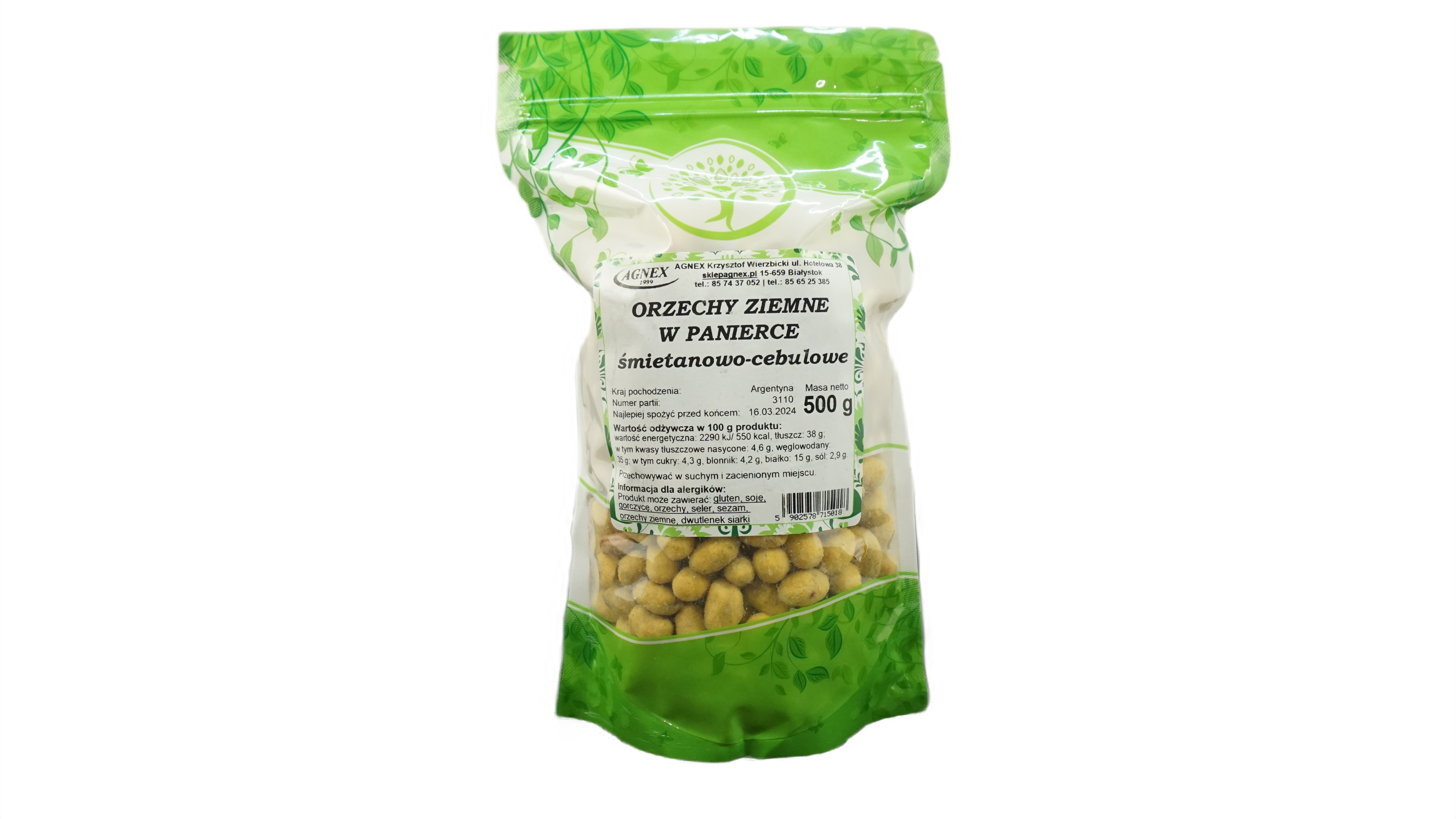 ORZESZKI ZIEMNE W PANIERCE śmietanowo cebulowe 500 g