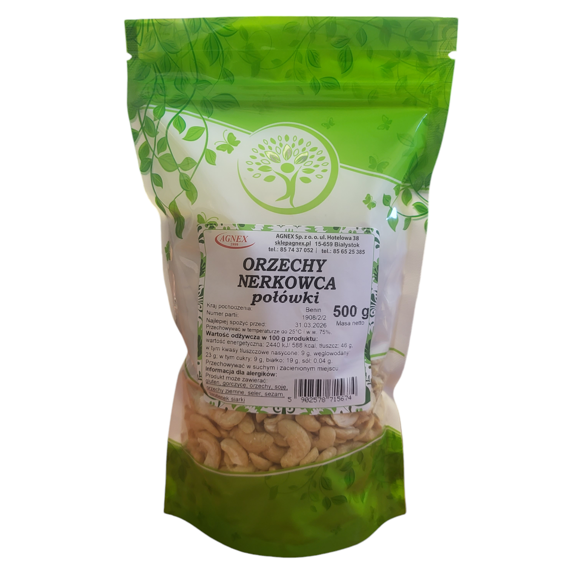 Orzechy nerkowca połówki 500 g