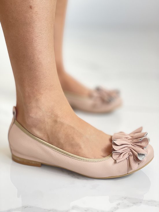 Baleriny damskie 92/62 nude złoto