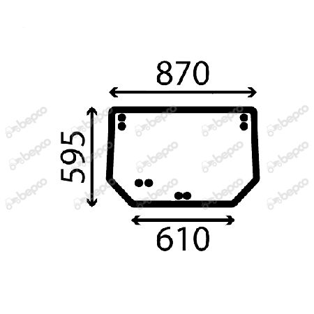 Szyba tylna New Holland TD5 CASE 84396387 CNH