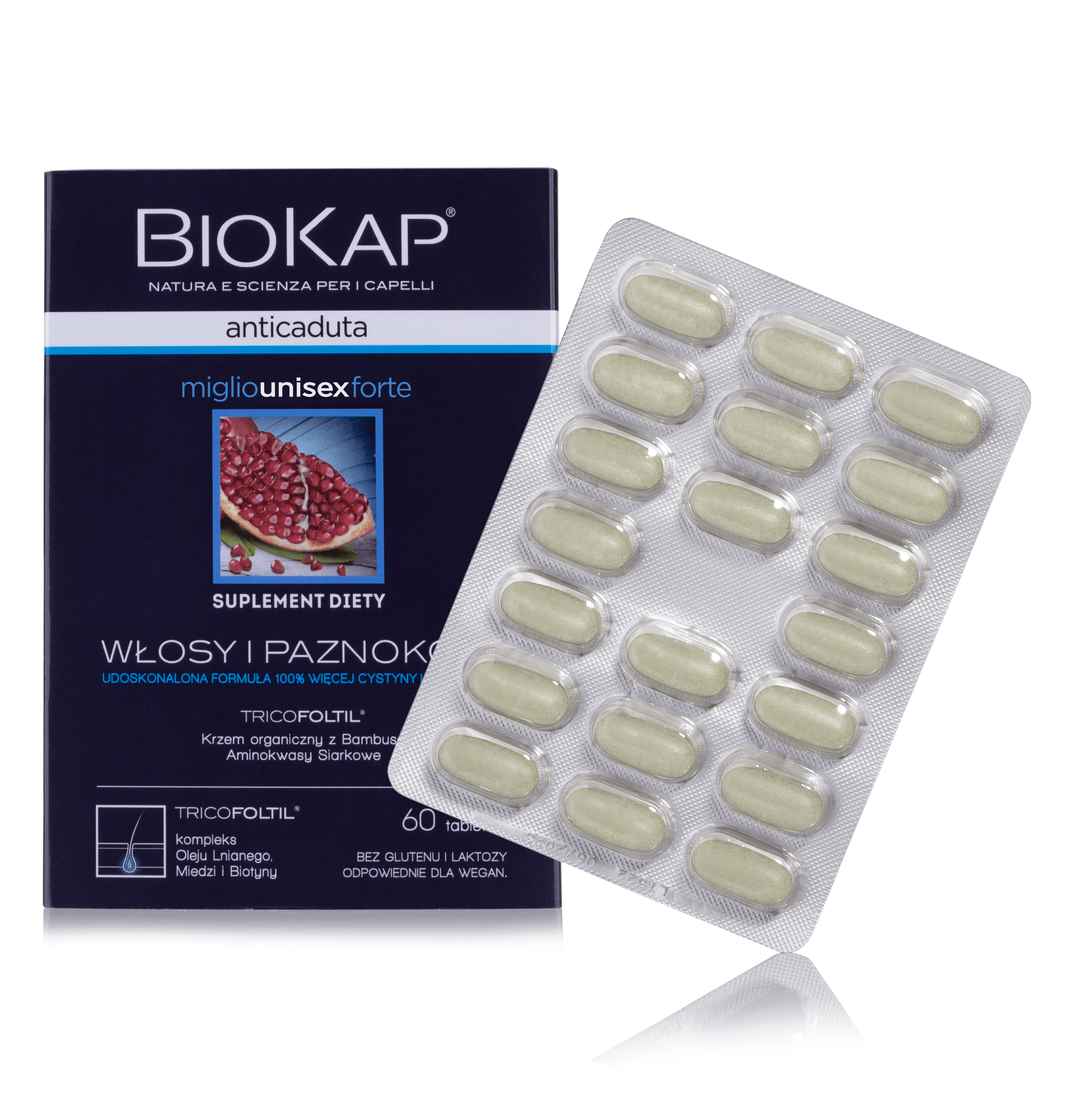 Biokap Anticaduta Mężczyźni Tabletki Przeciw Wypadaniu Włosów