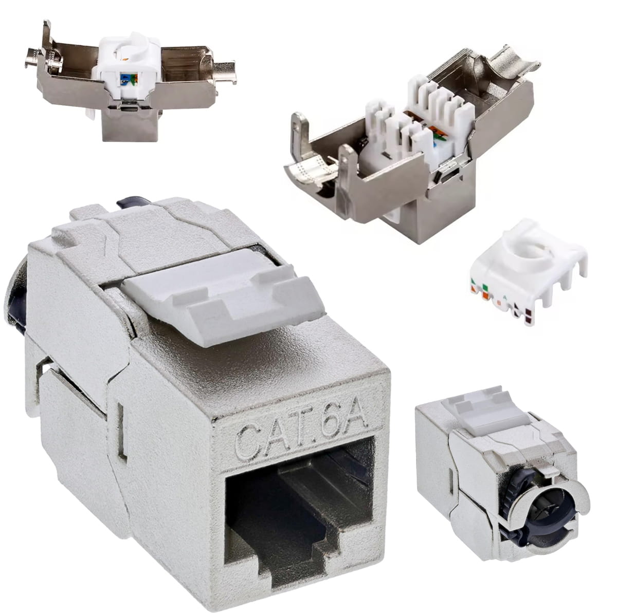 Gniazdo RJ45 STP kat.6 RJ10 beznarzędziowe - Henryx24