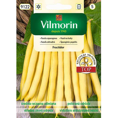 1 szt, Fasola szparagowa żółta karłowa Fructidor Vilmorin - Nasiona: Ilość w opakowaniu: 30 g