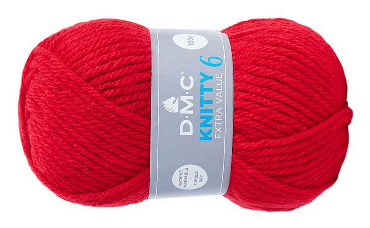 włóczka DMC KNITTY 6 kol. 698 / czerwony