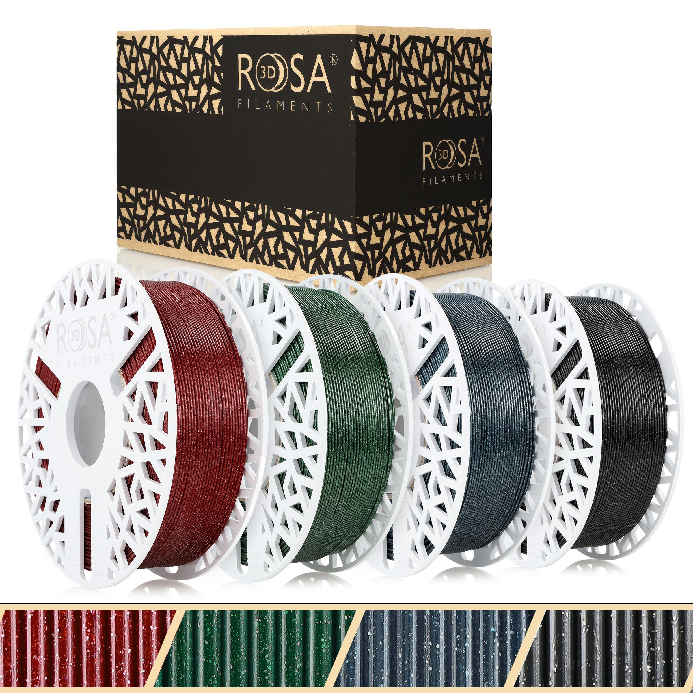 Zestaw PETG Galaxy HS Red, Green, Navy Blue, Black (4x1kg / 1.75mm)