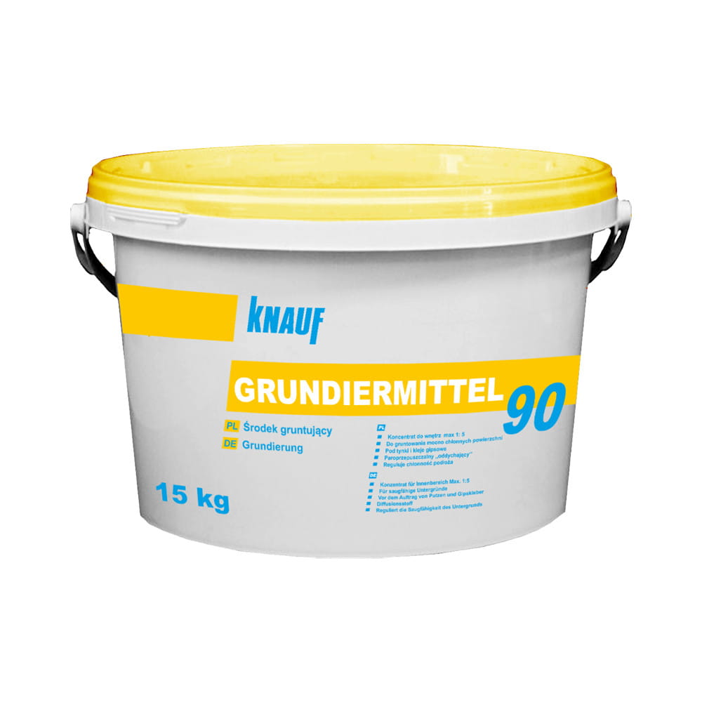 KNAUF GRUNDIERMITTEL 90 15KG GRUNT DO POWIERZCHNI CHŁONNYCH KONCENTRAT